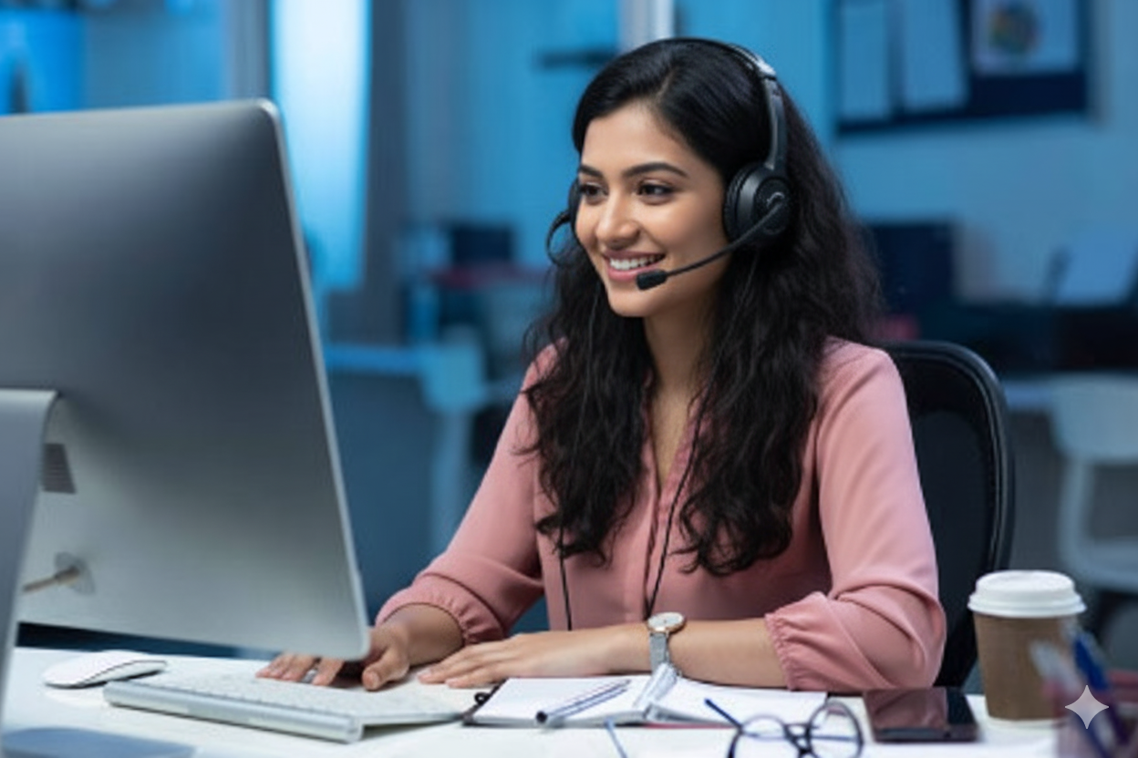 Professional call center with support staff